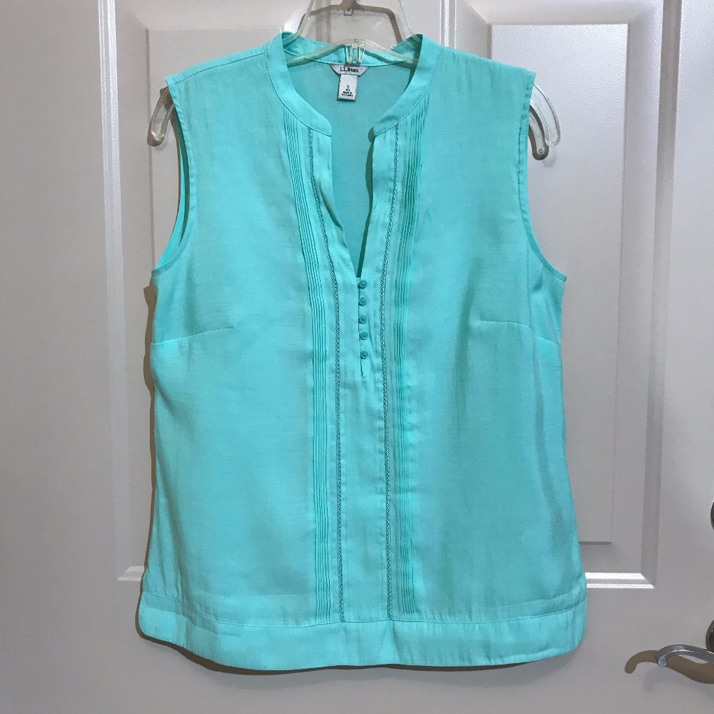 L.L.Bean Sleeveless Woven Top
